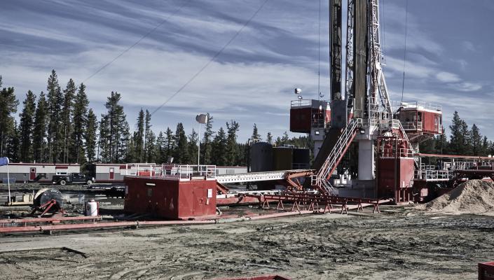 A fracking site.