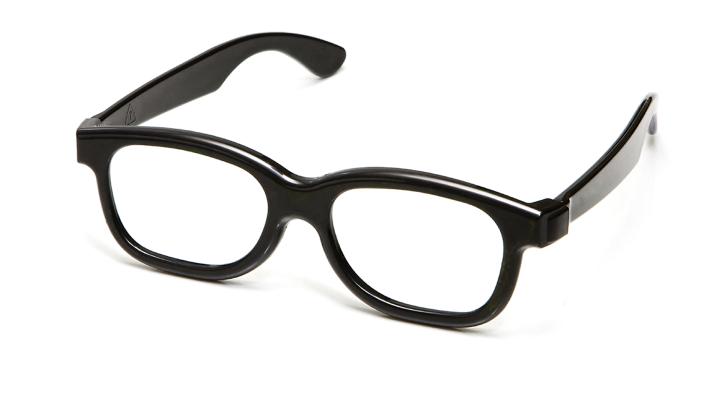 a pair of black-framed eyeglasses