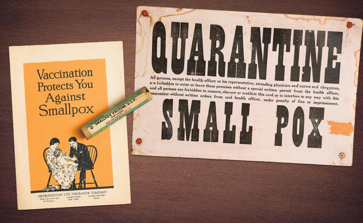 Smallpox quarantine sign
